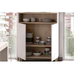 MODULO AUXILIAR WOK 2 PUERTAS Y HUECO, BLANCO NATURAL