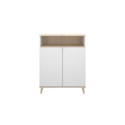 MODULO AUXILIAR WOK 2 PUERTAS Y HUECO, BLANCO NATURAL