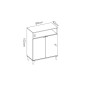 Modulo auxiliar wok 2 puertas y hueco, blanco natural Modulo auxiliar wok 2 puertas y hueco, blanco natural