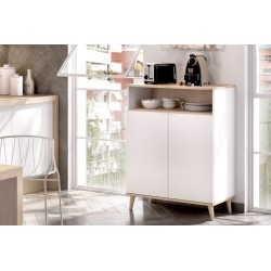 MODULO AUXILIAR WOK 2 PUERTAS Y HUECO, BLANCO NATURAL