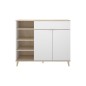Modulo auxiliar wok, con dos puertas 1 cajon y estantes, blanco natural Modulo auxiliar wok, con dos puertas 1 cajon y estantes, blanco natural