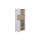 Modulo auxiliar wok cuatro puertas y hueco en blanco natural Modulo auxiliar wok cuatro puertas y hueco en blanco natural