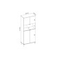 Modulo auxiliar wok cuatro puertas y hueco en blanco natural Modulo auxiliar wok cuatro puertas y hueco en blanco natural