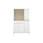 Modulo auxiliar wok 4 puertas y estantes, blanco natural Modulo auxiliar wok 4 puertas y estantes, blanco natural