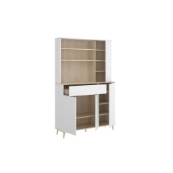 MODULO AUXILIAR WOK 4 PUERTAS Y ESTANTES, BLANCO NATURAL