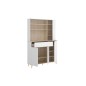 Modulo auxiliar wok 4 puertas y estantes, blanco natural Modulo auxiliar wok 4 puertas y estantes, blanco natural