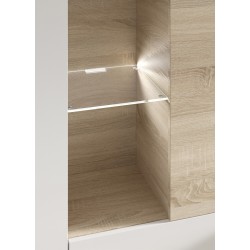 COMPOSICION SALON DISEGNO ROBLE CANADIAN BLANCO BRILLO