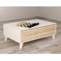 Mesa de centro Zaiken plus, blanco/roble Mesa de centro Zaiken plus, blanco/roble