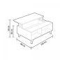 Mesa de centro Zaiken plus, blanco/roble Mesa de centro Zaiken plus, blanco/roble