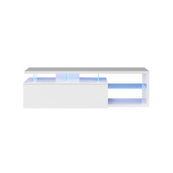 MESA TV MODELO LED TECH EN BLANCO BRILLO