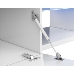 MESA TV MODELO LED TECH EN BLANCO BRILLO