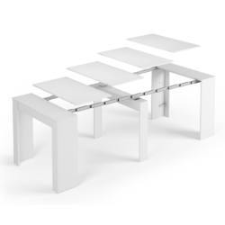 MESA CONSOLA MODELO FUNZIONALE BLANCO BRILLO