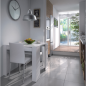 Mesa comedor-consola multifuncion Allongo-Kendra extensible en blanco brillo Mesa comedor-consola multifuncion Allongo-Kendra extensible en blanco brillo