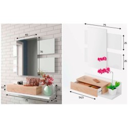 RECIBIDOR MODELO MODERN EN ROBLE CANADIAN/BLANCO ARTIK Resfor 75,00 € 61,98 €
