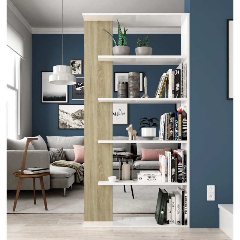 Estanteria modelo loras, blanco artik/roble canadian Estanteria modelo loras, blanco artik/roble canadian