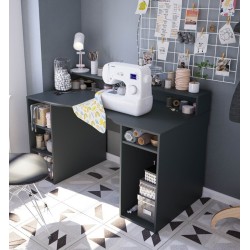 Mesa dordenador modelo gamer en gris antracita