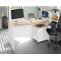 Mesa despacho con buc argon, roble/blanco Mesa despacho con buc argon, roble/blanco