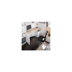MESA DESPACHO CON BUC ARGON, ROBLE/BLANCO
