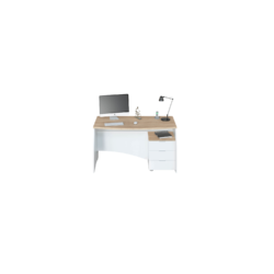 MESA DESPACHO CON BUC ARGON, ROBLE/BLANCO
