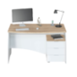Mesa despacho con buc argon, roble/blanco Mesa despacho con buc argon, roble/blanco
