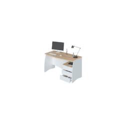 MESA DESPACHO CON BUC ARGON, ROBLE/BLANCO