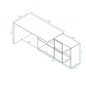 Mesa despacho con buc reversible modelo office en cemento/blanco Mesa despacho con buc reversible modelo office en cemento/blanco