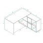 Mesa despacho con buc reversible modelo office en cemento/blanco Mesa despacho con buc reversible modelo office en cemento/blanco