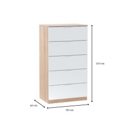 COMODA  MODELO (HAYA) NOON PLUS EN ROBLE CANADIAN/BLANCO