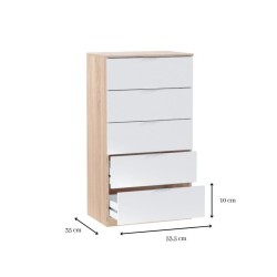 COMODA  MODELO (HAYA) NOON PLUS EN ROBLE CANADIAN/BLANCO
