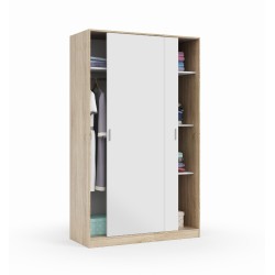 Armario modelo noon plus en roble canadian/blanco