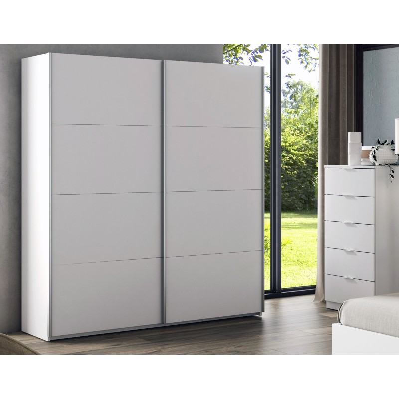 Armario 2 puertas correderas modelo arya, en color blanco Armario 2 puertas correderas modelo arya, en color blanco