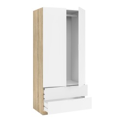 ARMARIO 2 PUERTAS 2 CAJONES YOUTH, EN DOS COLORES BLANCO Y ROBLE Resfor 135,00 € 111,57 €