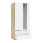 Armario 2 puertas 2 cajones Low cost, en roblecanadian/blanco artik Armario 2 puertas 2 cajones Low cost, en roblecanadian/blanco artik
