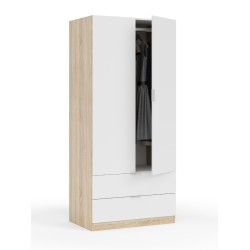 ARMARIO 2 PUERTAS 2 CAJONES YOUTH, EN DOS COLORES BLANCO Y ROBLE Resfor 135,00 € 111,57 €