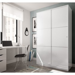 ARMARIO 2 PUERTAS CORREDERAS MAX, EN BLANCO BRILLO