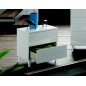 Mesita dos cajones modelo diva-loft en blanco brillo