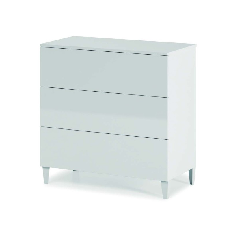 Comoda tres cajones diva-loft en blanco brillo Comoda tres cajones diva-loft en blanco brillo