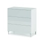 Comoda tres cajones diva-loft en blanco brillo Comoda tres cajones diva-loft en blanco brillo