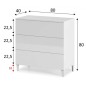 Comoda tres cajones diva-loft en blanco brillo Comoda tres cajones diva-loft en blanco brillo