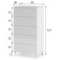 Comoda cinco cajones diva-loft en blanco brillo Comoda cinco cajones diva-loft en blanco brillo