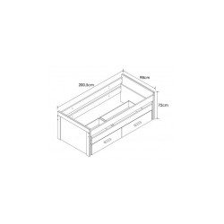 CAMA COMPACTO MODELO LARA CAMBRIA BLANCO Distribuidor 240,00 € 198,35 €