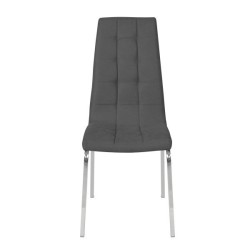 SILLA MODELO ESTELA EN TELA COLOR GRIS OSCURO