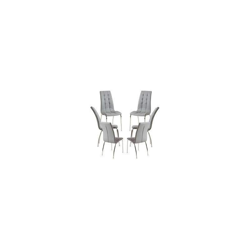 Silla modelo lidi-a en simil piel gris Silla modelo lidi-a en simil piel gris