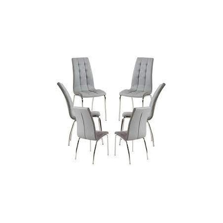 SILLA MODELO LIDI-A EN SIMIL PIEL GRIS