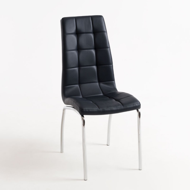 Silla en simil piel negra modelo lidi-a Silla en simil piel negra modelo lidi-a