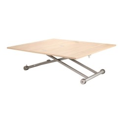 MESA DE CENTRO MODELO CORTE EXTENSIBLE Y ELEVABLE EN ROBLE