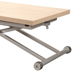 MESA DE CENTRO MODELO CORTE EXTENSIBLE Y ELEVABLE EN ROBLE