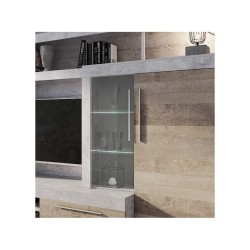 SALON MODELO LONDINES  EN ROBLE LAMINADO Y GRIS