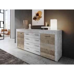 APARADOR MODELO LONDINES  EN ROBLE LAMINADO Y GRIS