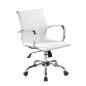 Silla oficina mason en blanco y negro patas cromo Silla oficina mason en blanco y negro patas cromo